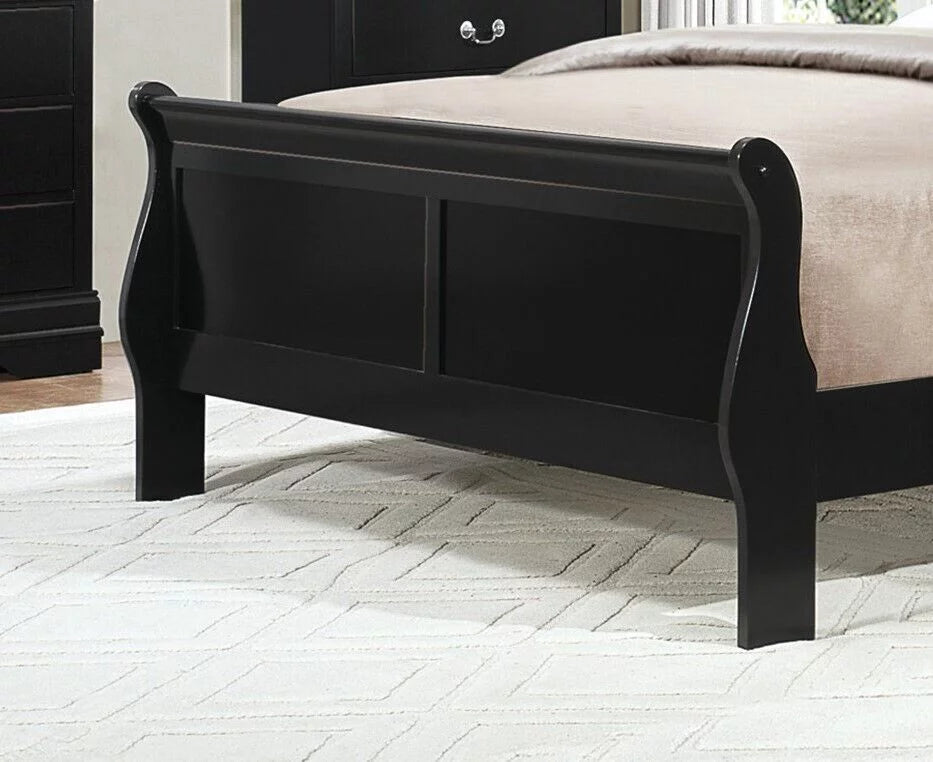 Black Finish 3pc Queen Bed and Nightstands Bedroom Set W984533