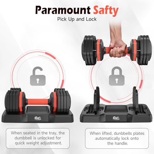 25LB 55LB Adjustable Dumbbells Set K97101