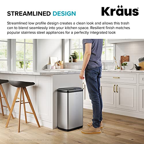 Rectangular 13 Gallon Hands-Free Motion Sensor Trash Can S6810