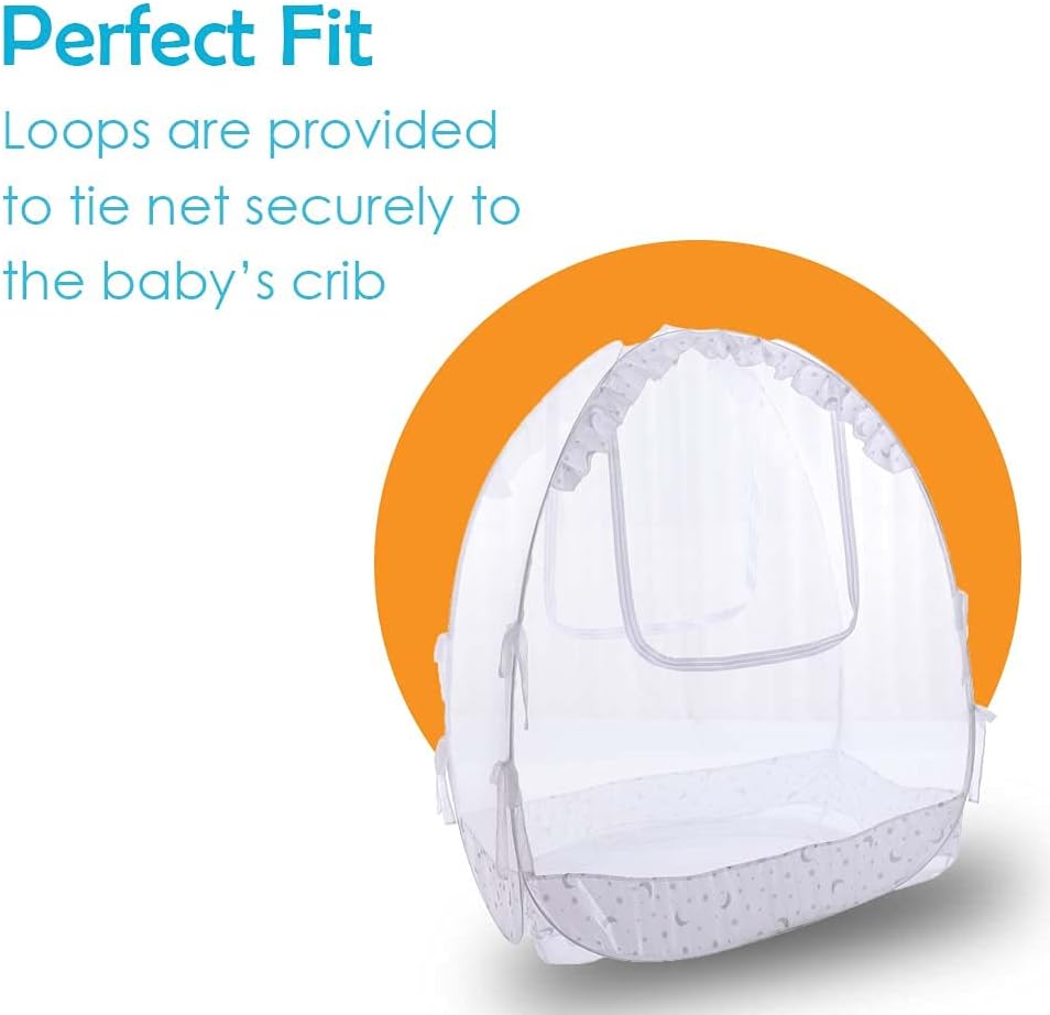 White Mesh Baby Crib Tent H1505