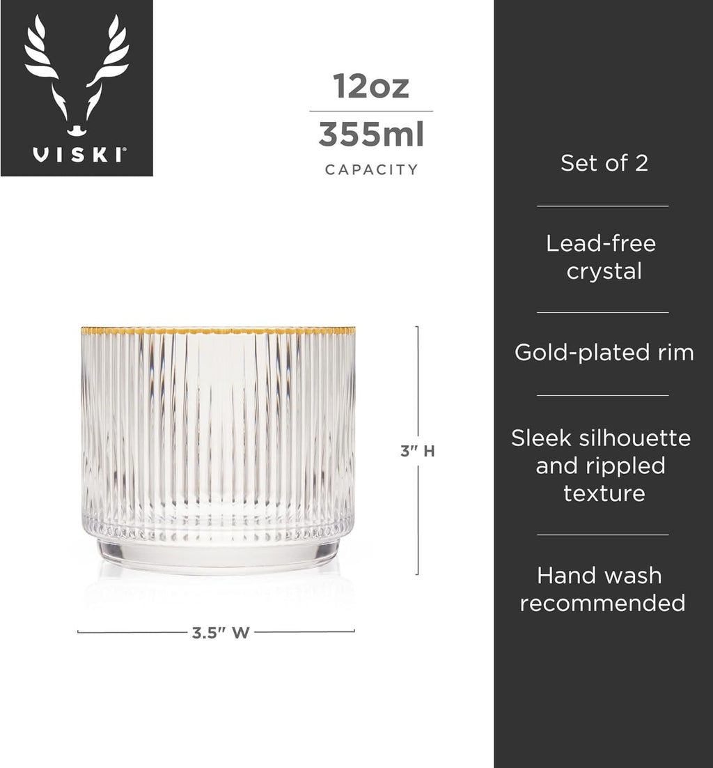 Crystal Lowball Tumblers 12oz Set of 2 H38194