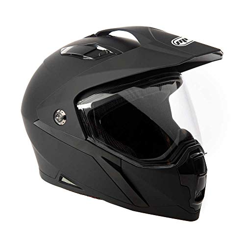 Matte Black Dual Sport Full Face Motorcycle Helmet K6311