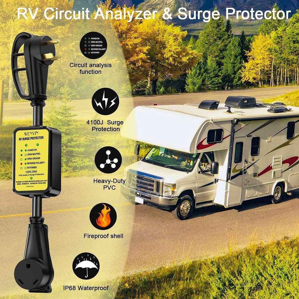 30 amp RV Surge Protector with LED Indicator Light T87568