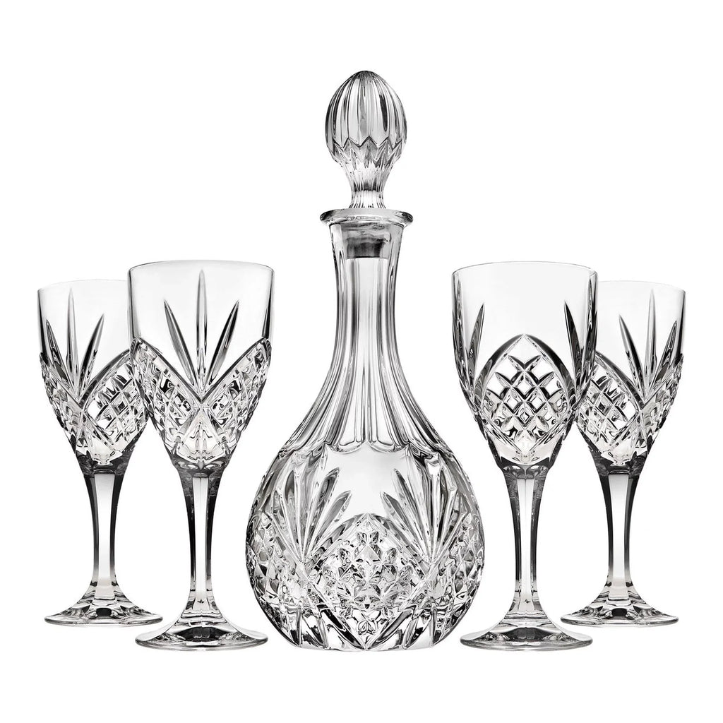 5 Piece Wine Decanter 28oz & Goblet 12oz Set C752775