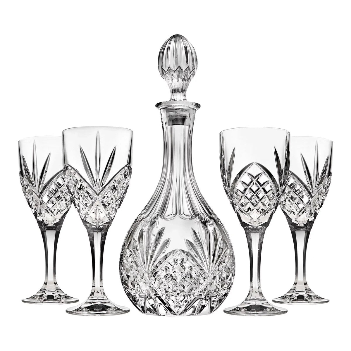 5 Piece Wine Decanter 28oz & Goblet 12oz Set C752775