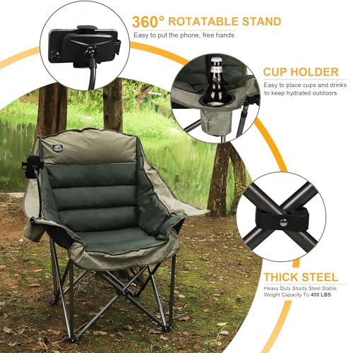 Oversized XL Folding Camping Chair with Cup Holder and Carry Bag F820482