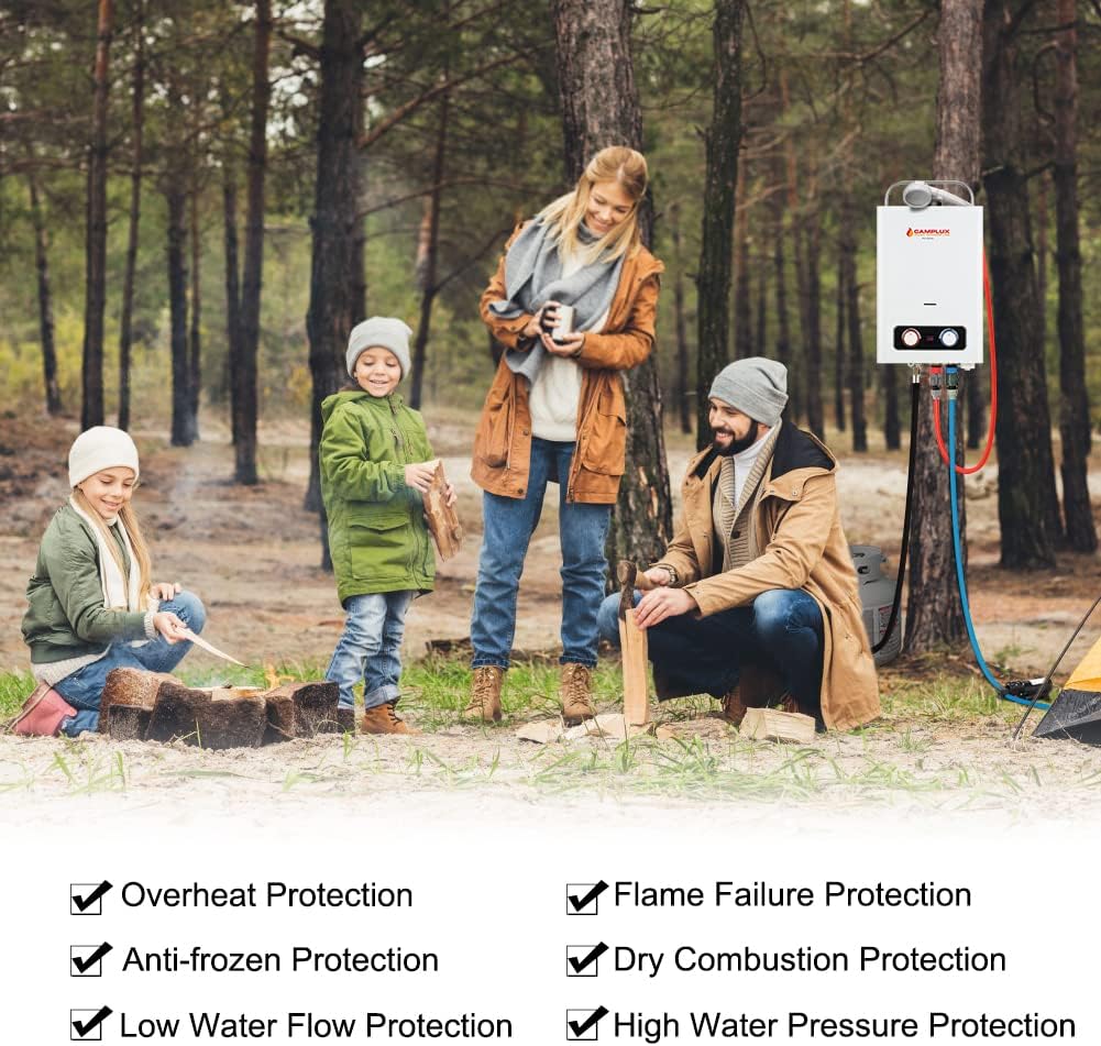 1.58 GPM Portable Propane Tankless Water Heater with Water Pump I9022