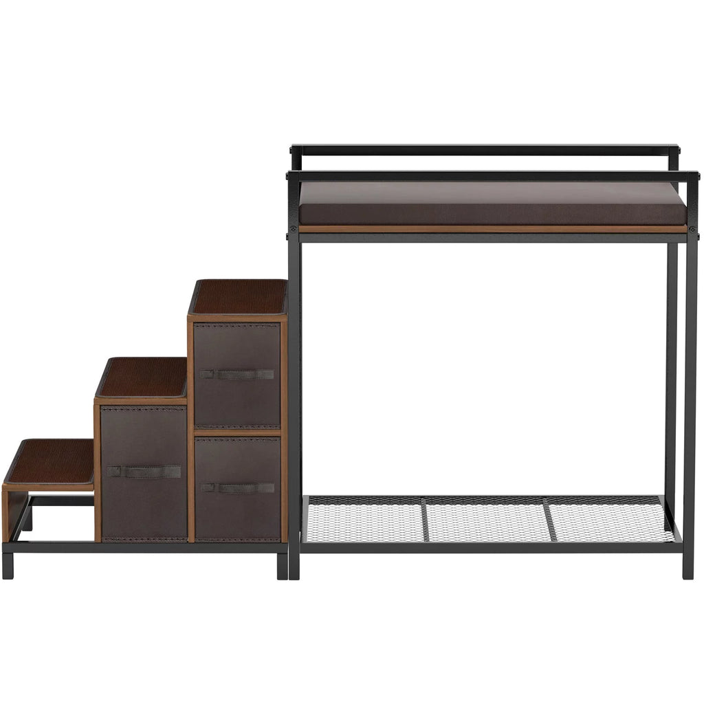 Dog Bunk Bed Elevated with Non-slip Pad and Storage F840751