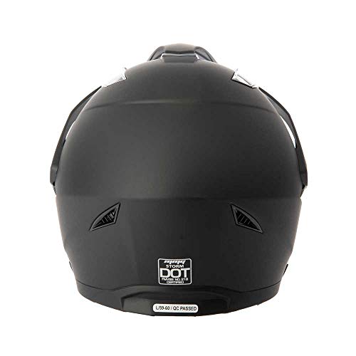 Matte Black Dual Sport Full Face Motorcycle Helmet K6311