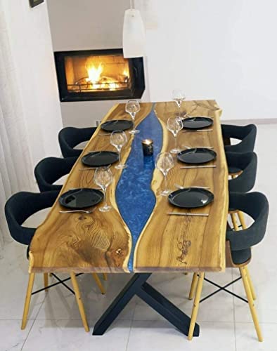 24x12 Inch Epoxy Table Top with 18 Inches Tall Legs U23570