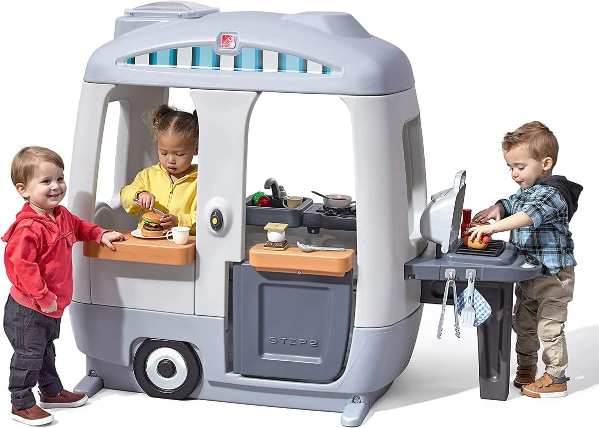 Gray Toddler Outdoor Playhouse with 50pc Accessory Set J990