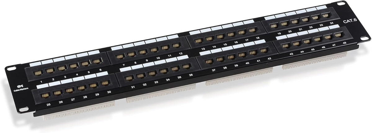 48 Port Cat6 RJ45 Network Patch Panel H1172