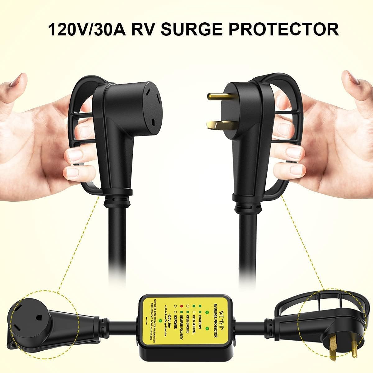 30 amp RV Surge Protector with LED Indicator Light T87568