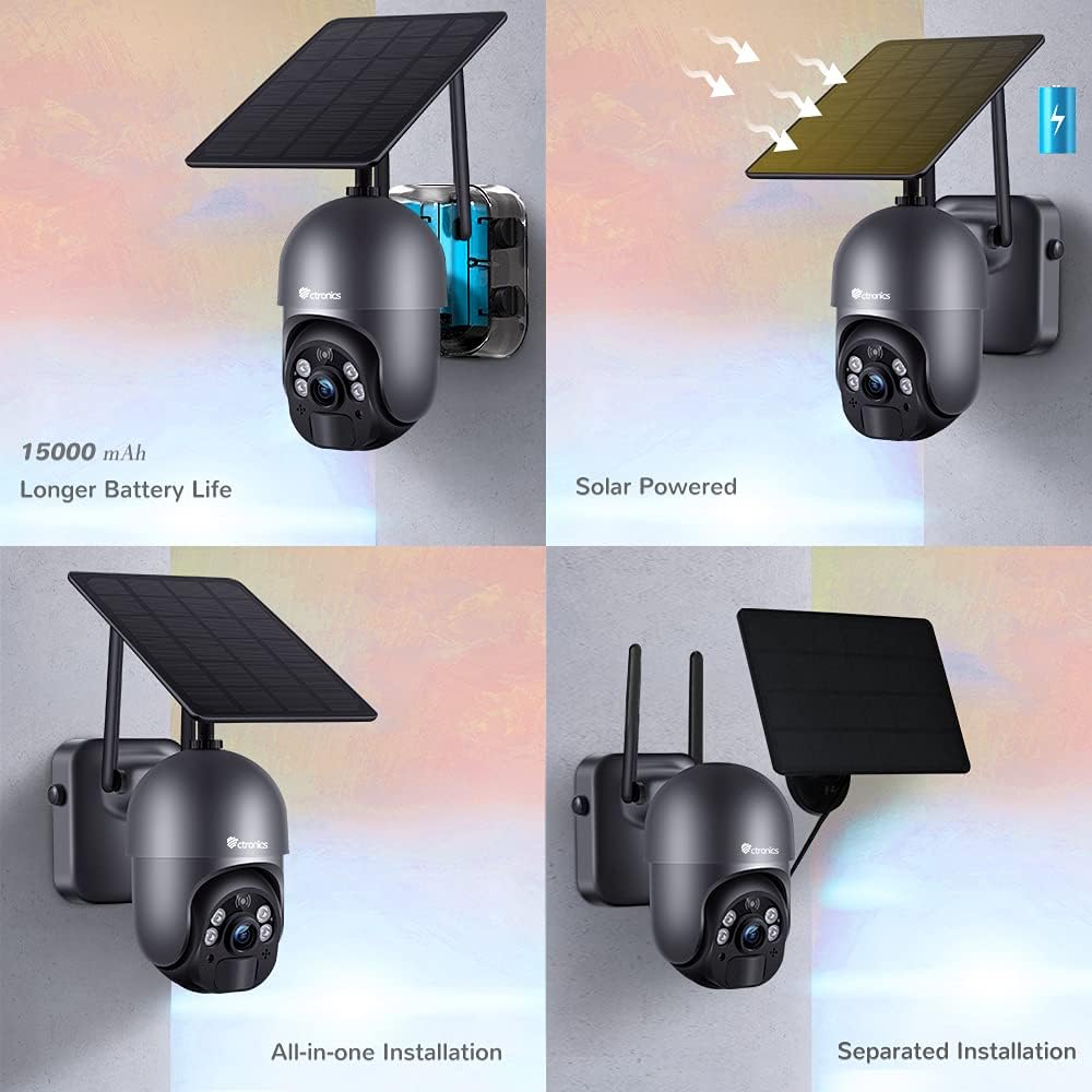 Solar Powered 1080P PTZ Security Camera I22617