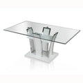 White Glass Top Dining Table C53095