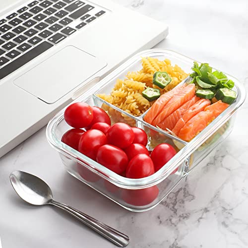 9 Pack Glass Meal Prep Containers with Lids K795800