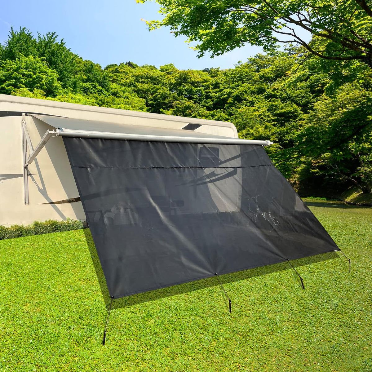 RV Awning Shade Screen with Zipper 9'X15'3'' Z106232