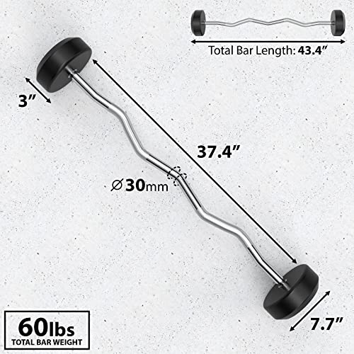 Fixed Curved Steel Bar with Rubber Weights K56817