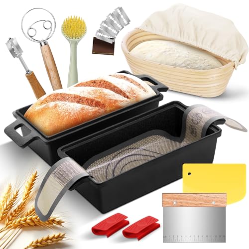 2 Piece Pre-Seasoned Cast Iron Loaf Pans 9 x 5in W348422
