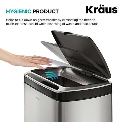 Rectangular 13 Gallon Hands-Free Motion Sensor Trash Can S6810