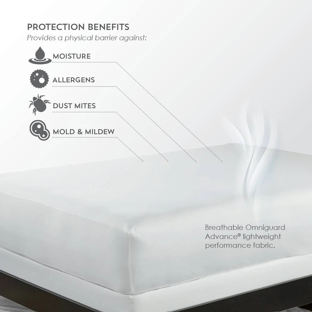 White Twin Mattress Protector D655