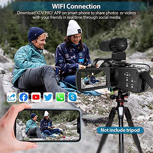 4K 48MP Camcorder with 3" Touch Screen, 2 Batteries, 32GB Card X1697