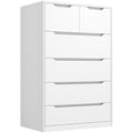 6 Drawer Black Tall Chest of Drawers F426