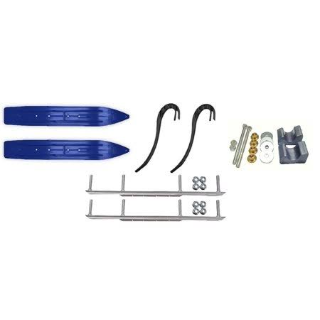 Blue Snowmobile Skis with Shaper Bars B513875
