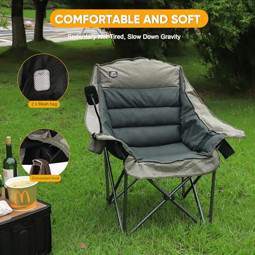 Oversized XL Folding Camping Chair with Cup Holder and Carry Bag F820482