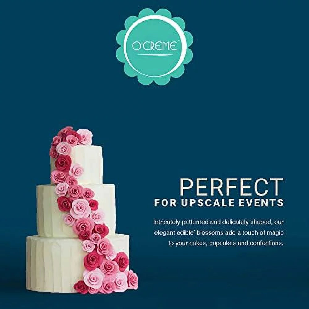 White Edible Gumpaste Flower Set for Cake Decorating L845