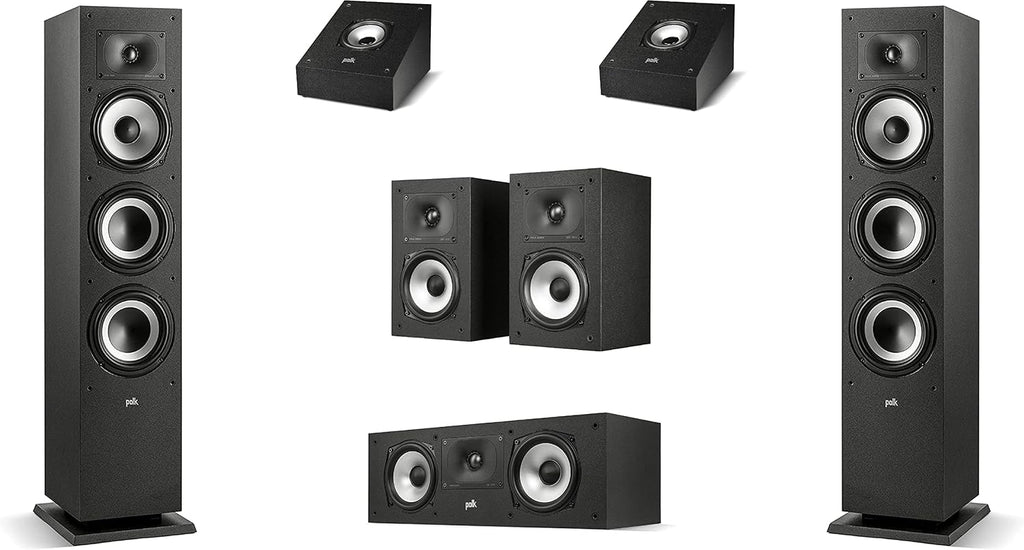 Pair of Midnight Black Bookshelf or Surround Speakers O92091