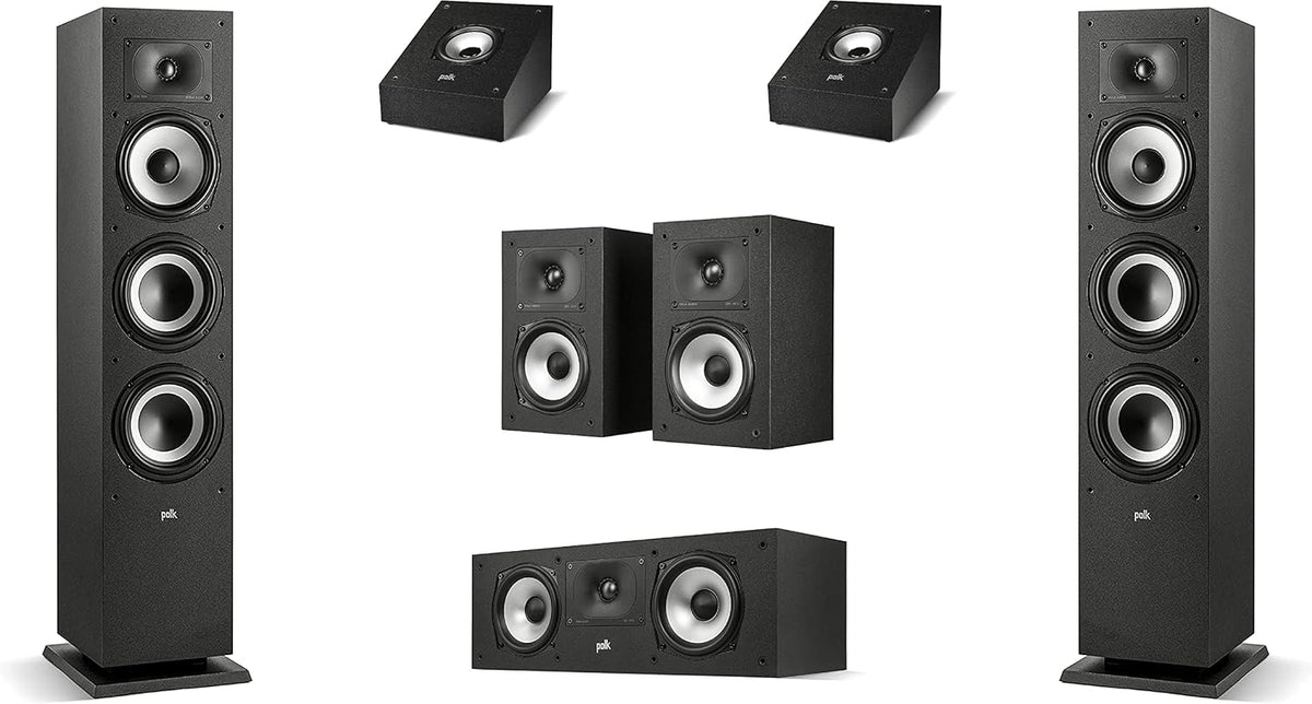 Pair of Midnight Black Bookshelf or Surround Speakers O92091
