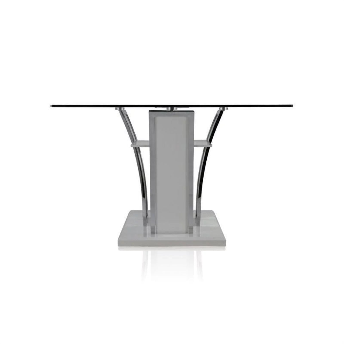 White Glass Top Dining Table C53095