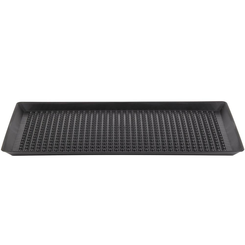 Charcoal Polypropylene Pizza Tray - 12/Case N126