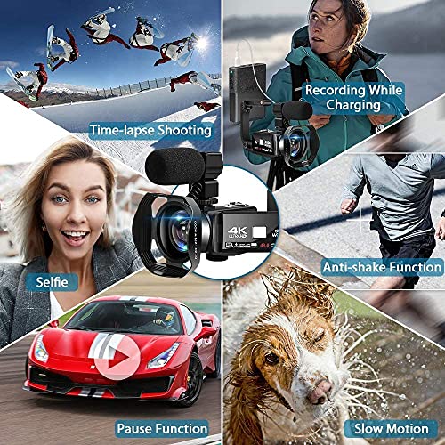 4K 48MP Camcorder with 3" Touch Screen, 2 Batteries, 32GB Card X1697