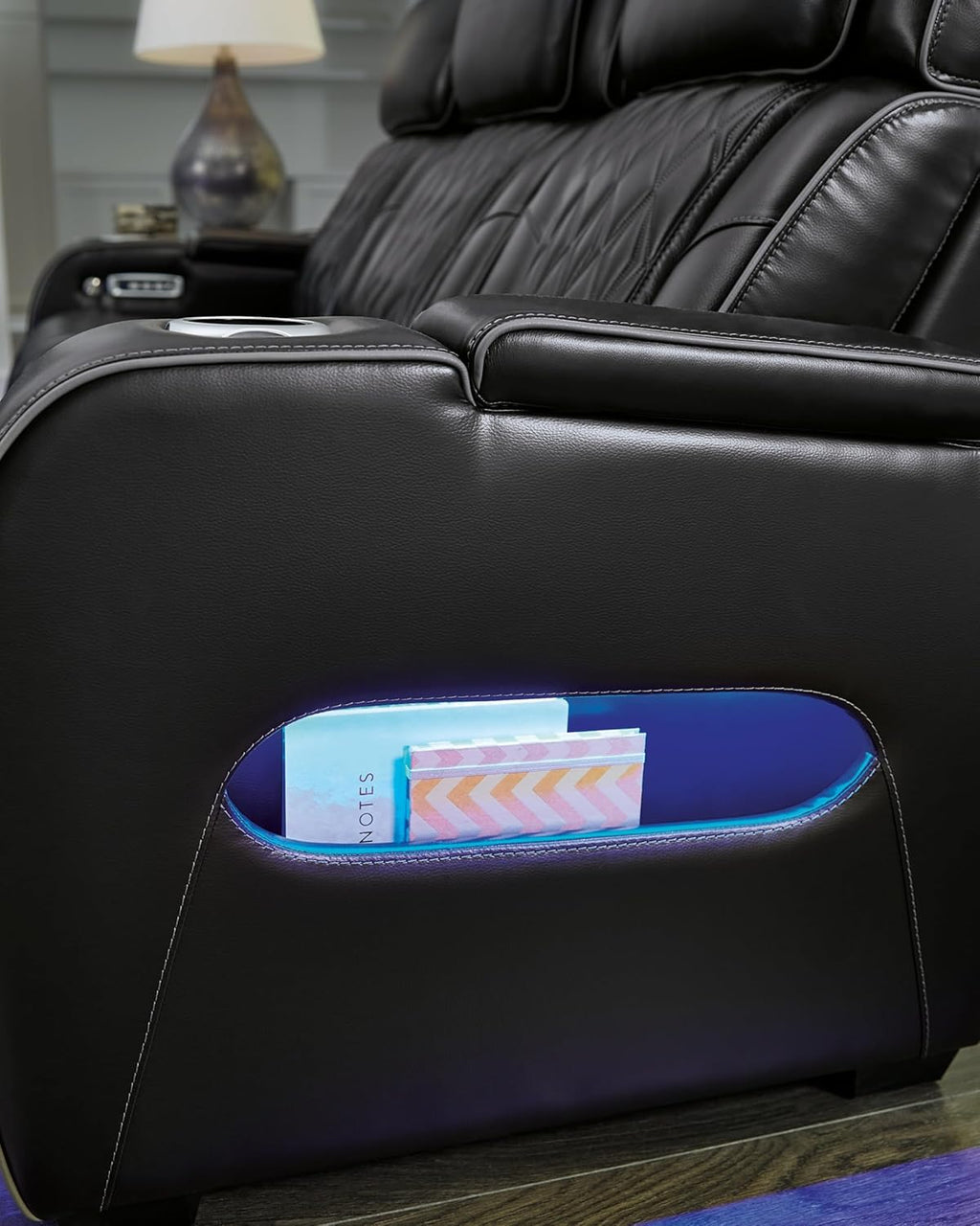 Black Power Reclining Loveseat H46180