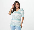 Striped Side Knot Top V82485