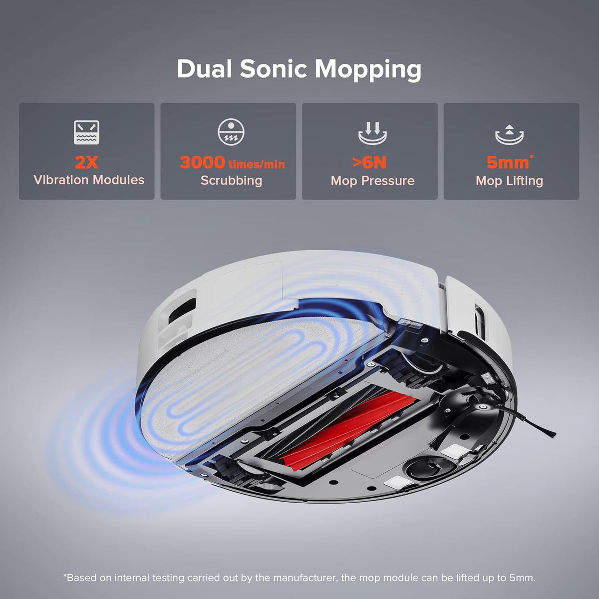 White Robot Vacuum and Mop J735