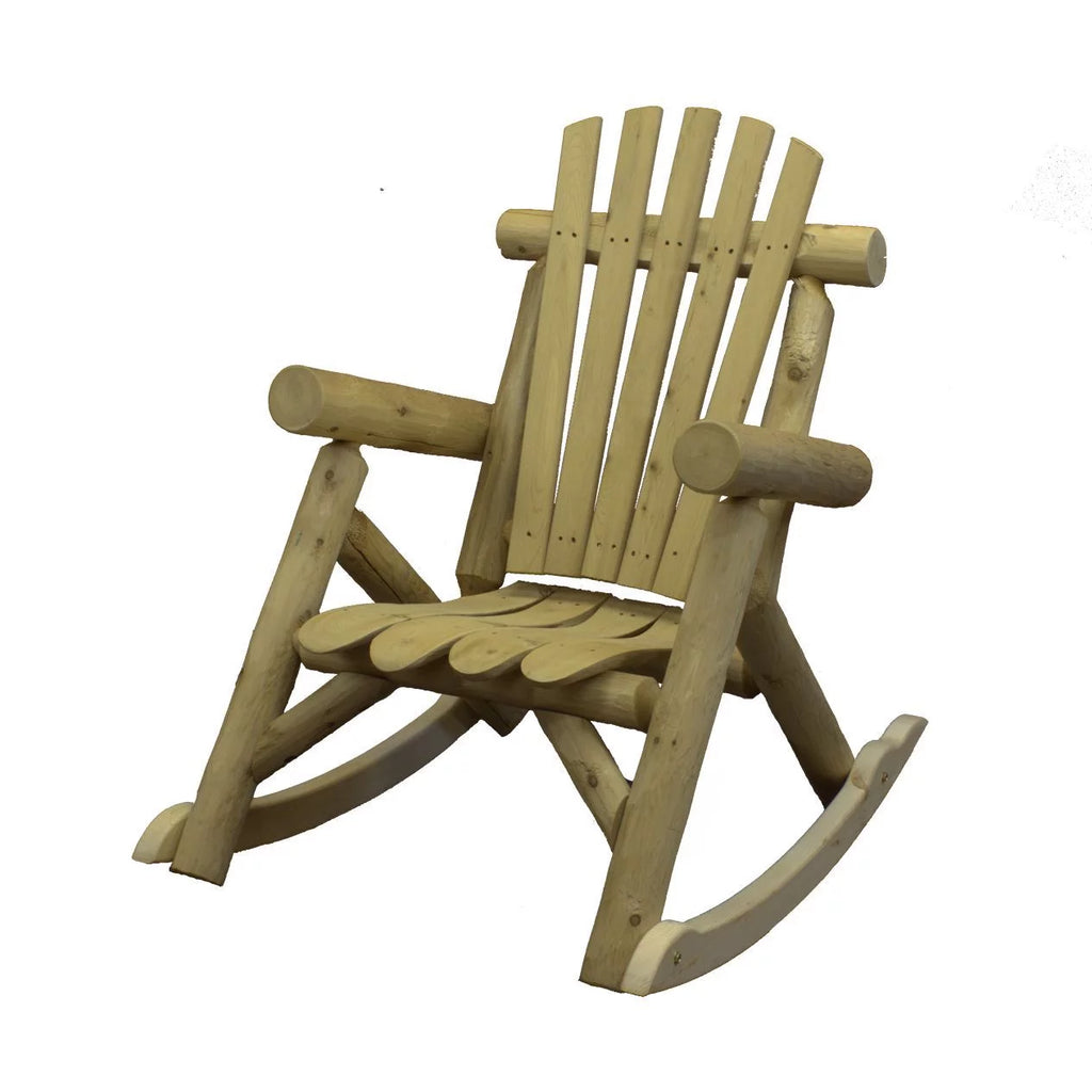 Cedar Log Rocking Chair Q405