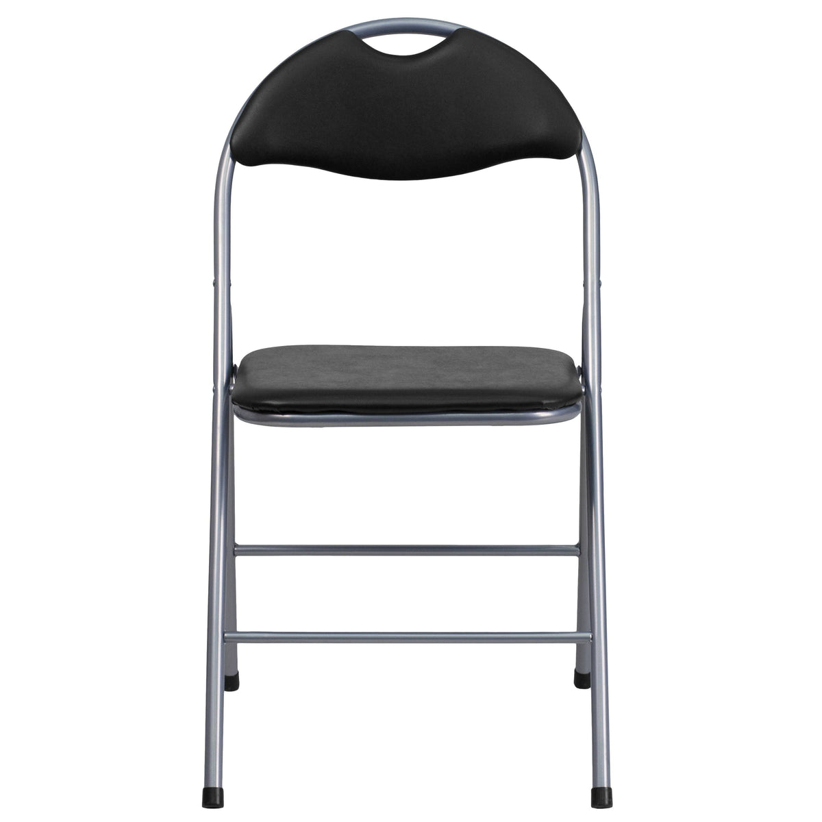 Black Vinyl Metal Folding Chair 4 Pk N22422