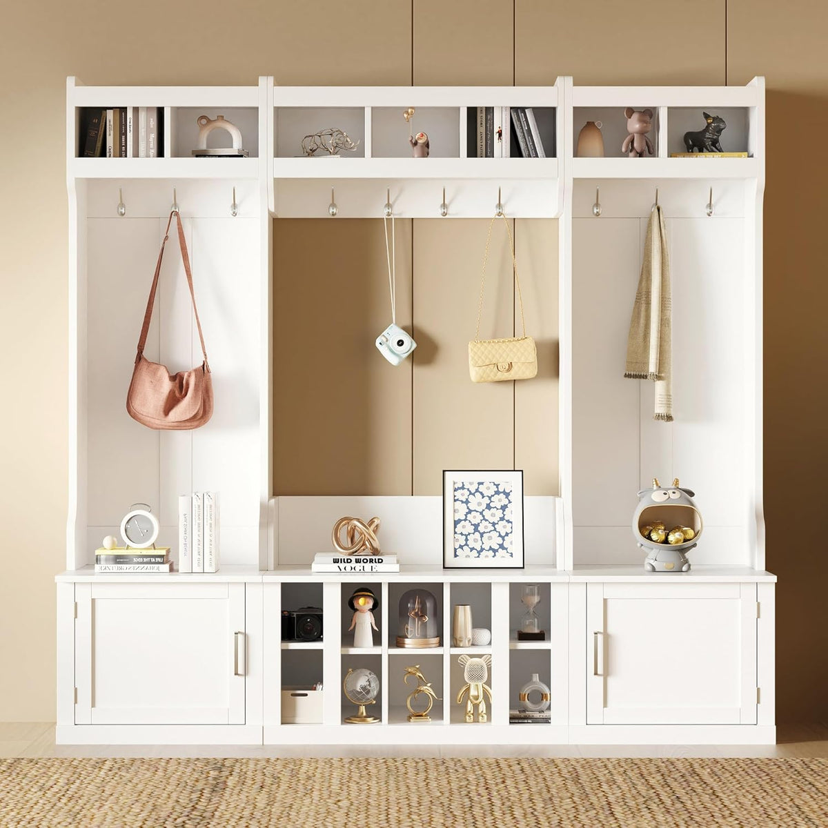White Hall Tree with Storage and Bench I704709