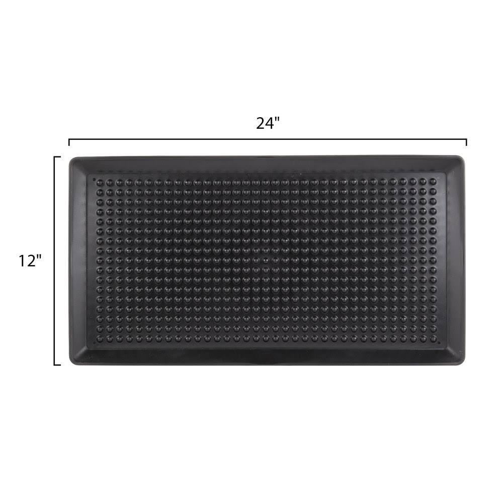 Charcoal Polypropylene Pizza Tray - 12/Case N126