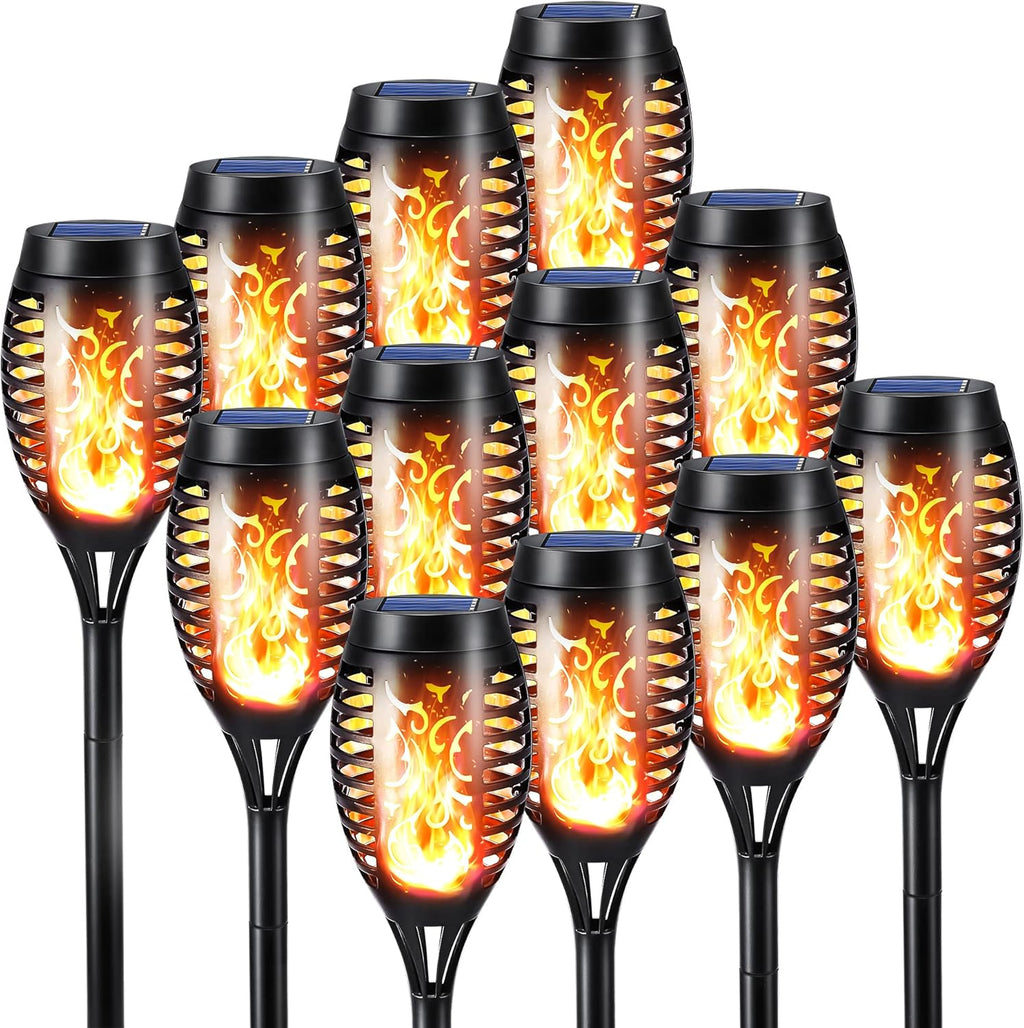12 Pack Waterproof Solar Flame Lights N180307