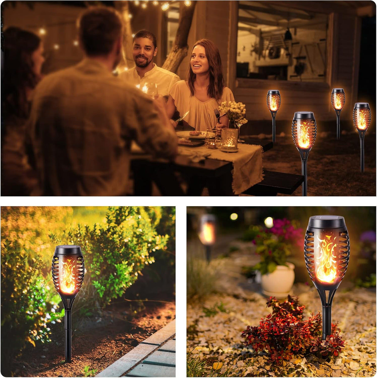 12 Pack Waterproof Solar Flame Lights N180307