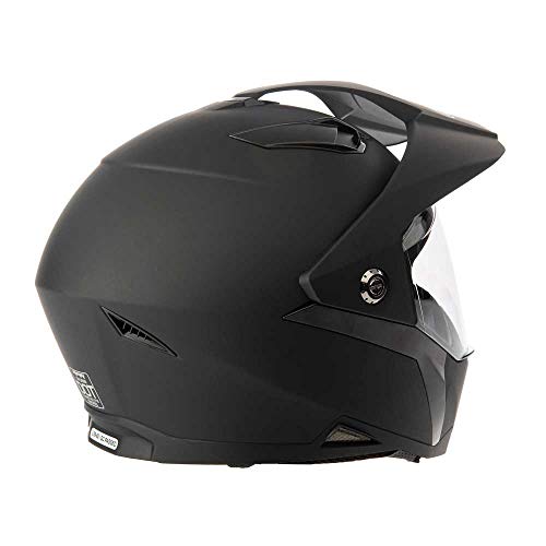 Matte Black Dual Sport Full Face Motorcycle Helmet K6311