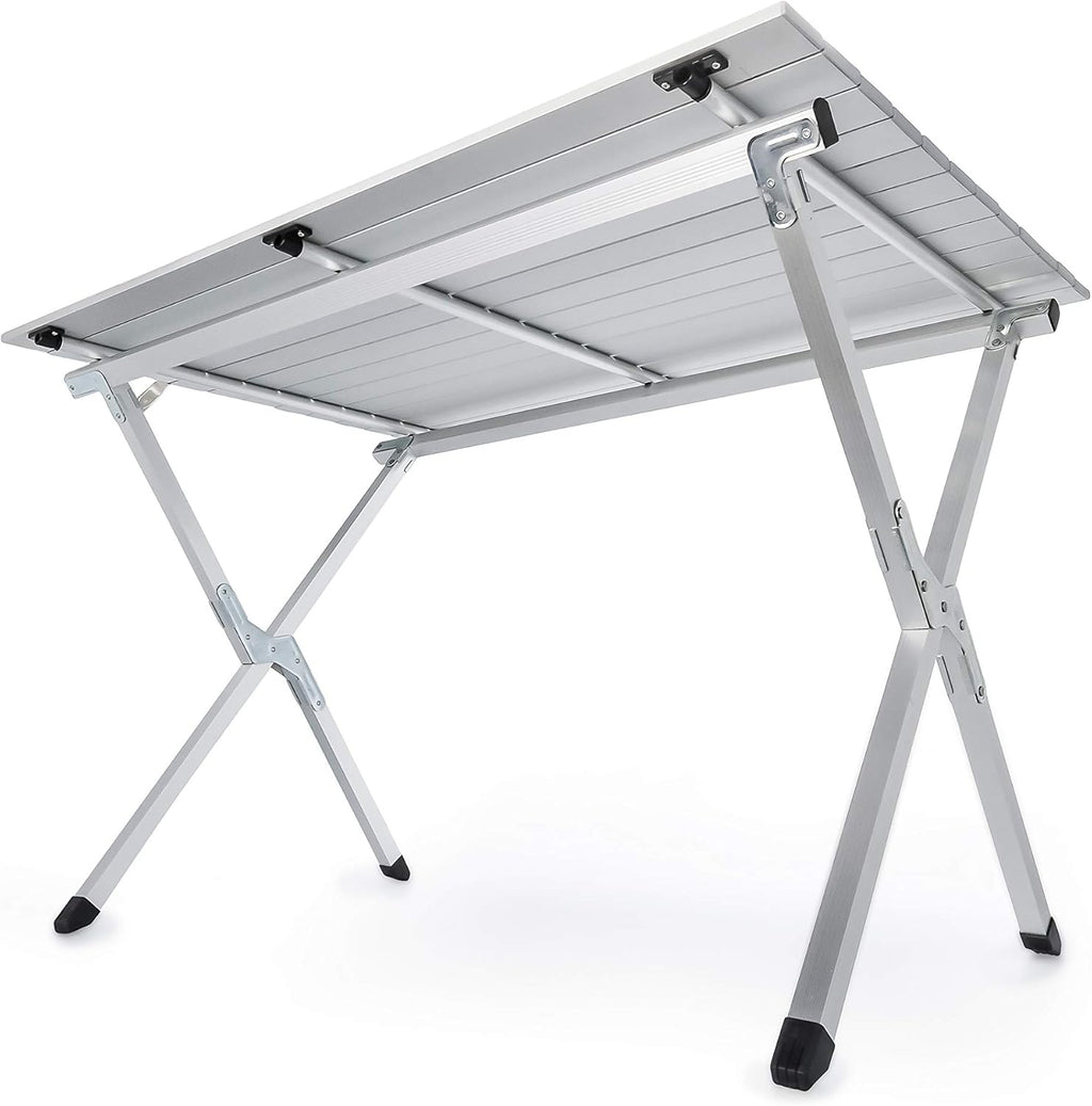 Aluminum Roll-Up Campsite Table with Carrying Bag V88590