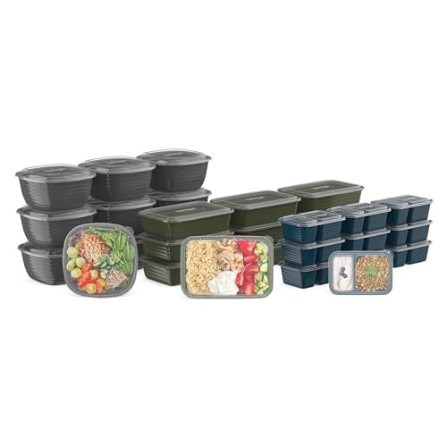 60-Piece Reusable Food Containers Meal Prep Kit A479