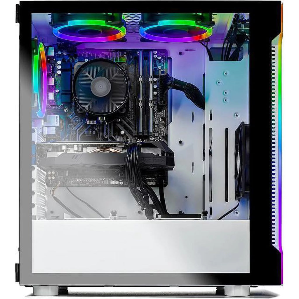 White Gaming Desktop PC - Ryzen 5 3600, RTX 3060 12GB, 1TB SSD, 16GB DDR4 3000, Windows 10 Home 64-bit L4308