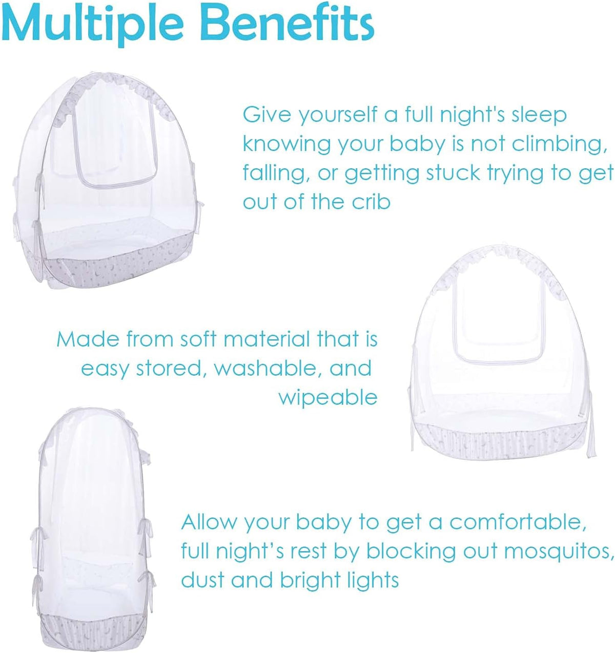 White Mesh Baby Crib Tent H1505