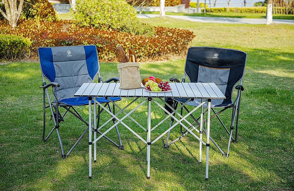 Lightweight Portable Aluminum Camping Table with Carry Bag U784901